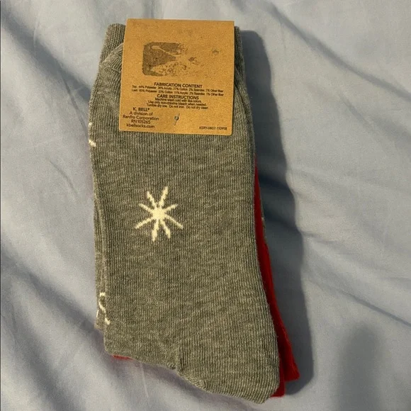 Women’s Festive Santa Socks and penguin socks. Holiday socks. Christmas socks. - Picture 3 of 3